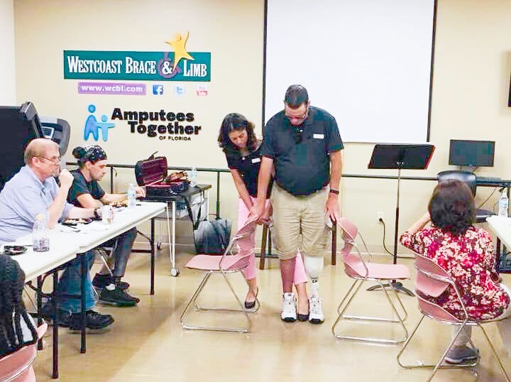support1-2 amputee skills clinic walking guidance