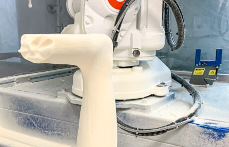 robot carver with foam leg mould
